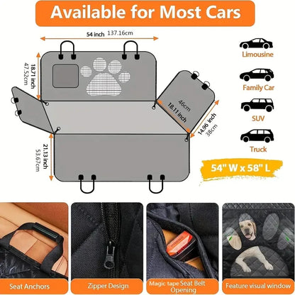Funda Impermeable para Asiento Trasero de Coche | Mascotas