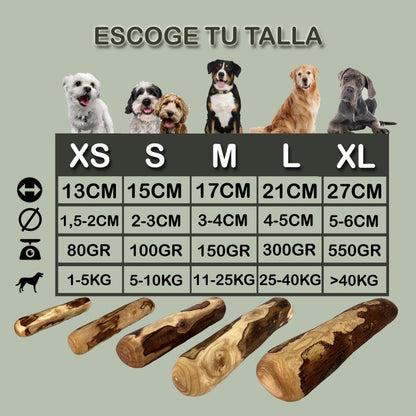 Mordedor de Madera de Olivo para Perros EFOS | Antisarro y Antiestrés