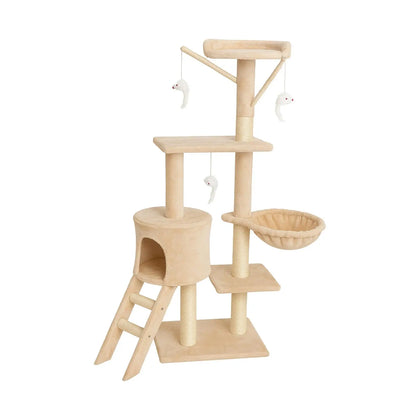 Rascador para Gatos Cottecota con Torre, Casita y Hamaca