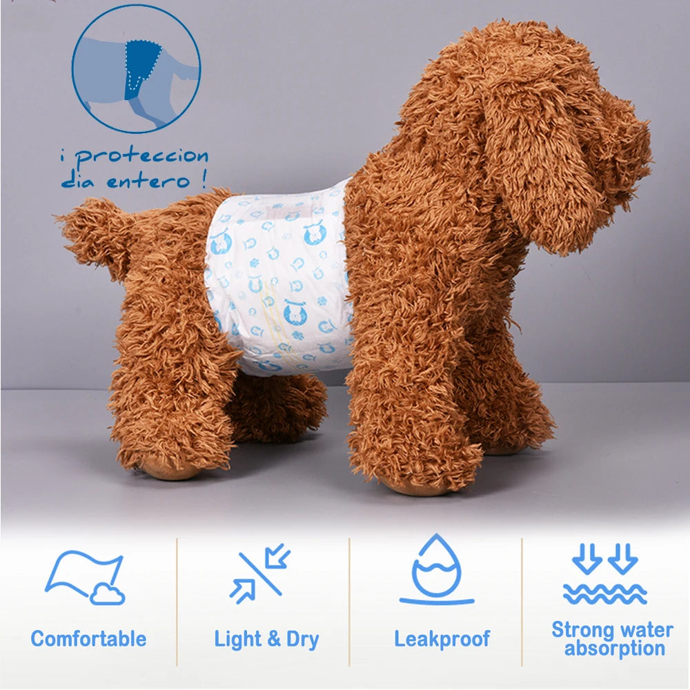 Pañales Higiénicos Desechables para Perro Macho | 4 Tallas
