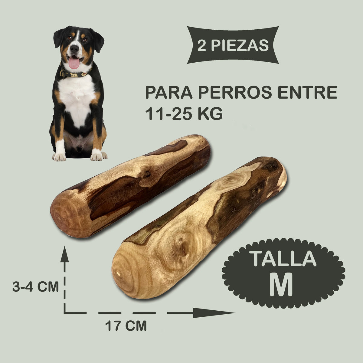 Mordedor de Madera de Olivo para Perros EFOS | Antisarro y Antiestrés
