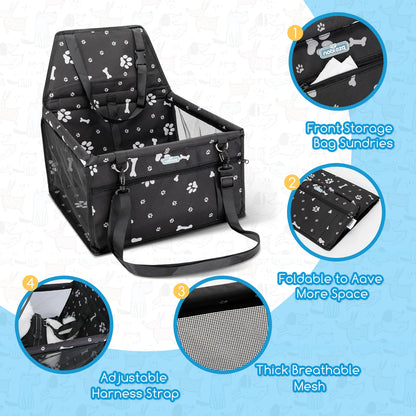 Asiento de Coche para Perros Nobleza | Elevador Plegable e Impermeable