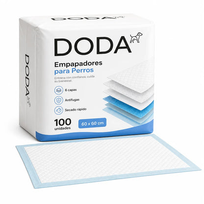 Empapadores Higiénicos DODA 60x60 | Pack de 100 Unidades