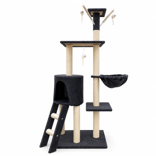 Rascador para Gatos Cottecota con Torre, Casita y Hamaca
