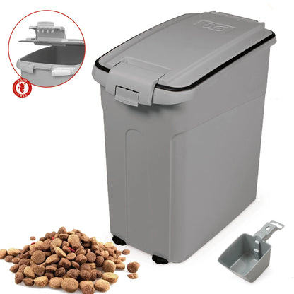 Contenedor Hermético para Pienso con Tapa Abatible y Pala