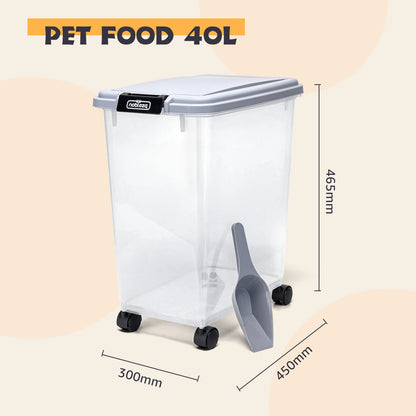 Contenedor de Pienso Nobleza con Ruedas | 20/30/40L Hermético