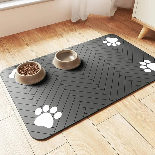 Alfombrilla Absorbente para Comederos de Perros y Gatos
