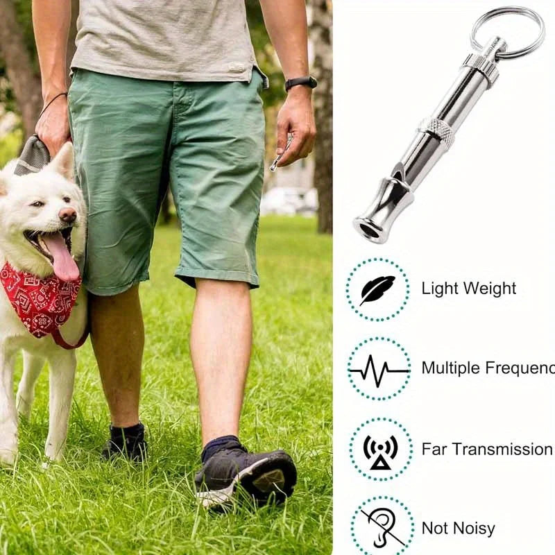 Silbato para Perros Antiladridos | Tono Ajustable con Llavero