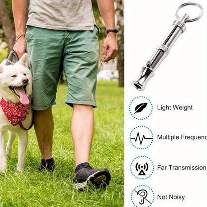Silbato para Perros Antiladridos | Tono Ajustable con Llavero