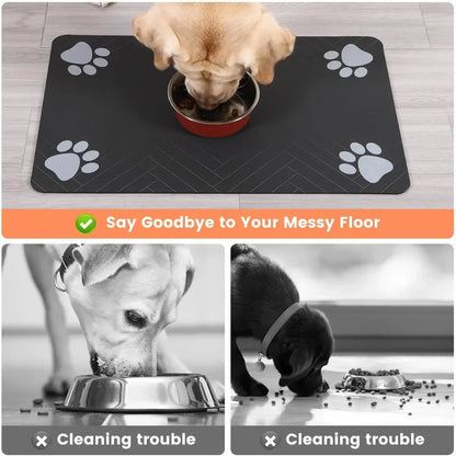 Alfombrilla Absorbente para Comederos de Perros y Gatos