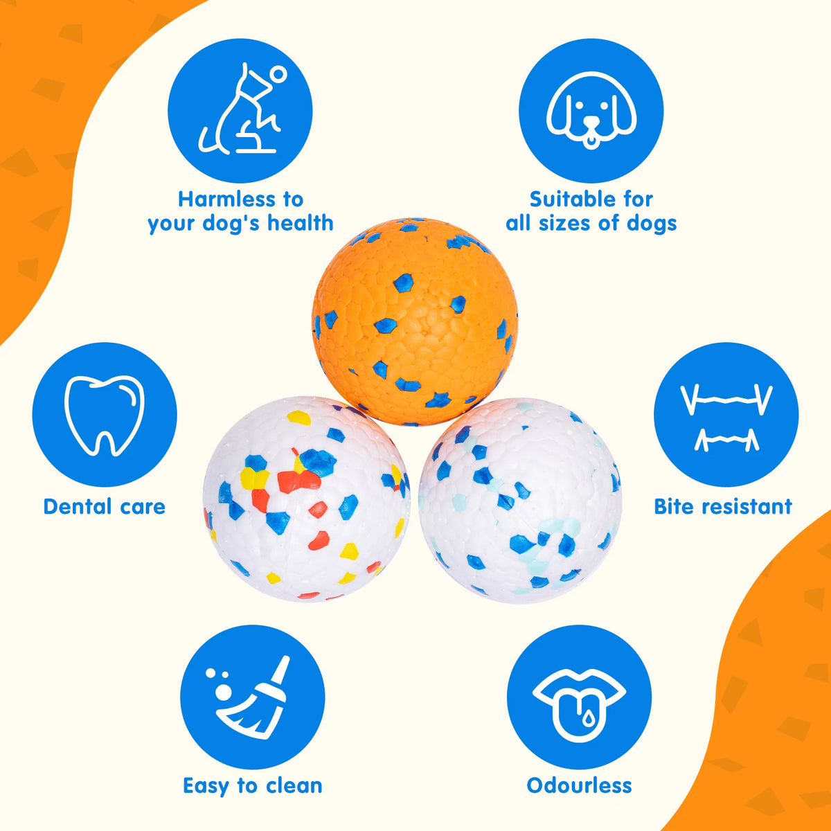 Pelotas Nobleza para Perros (Pack de 3) | Goma Resistente