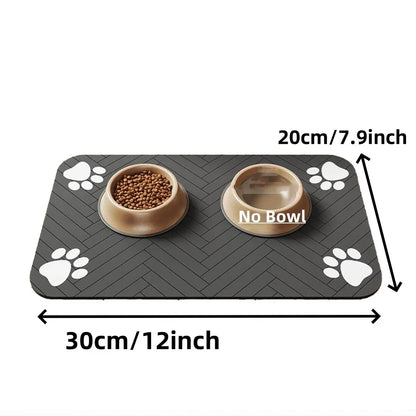 Alfombrilla Absorbente para Comederos de Perros y Gatos